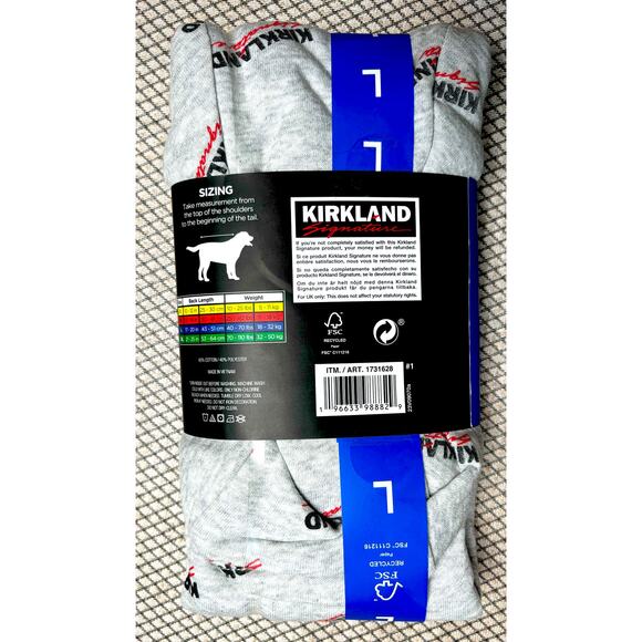 NWT NWT Costco Kirkland Signature Pet Dog Hoodie, Gray, reflective, sweater warm - Picture 2 of 4